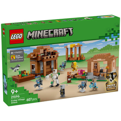 LEGO Minecraft Evoker Village Attack Building Set 607 Pieces Ages 9 Plus 21596