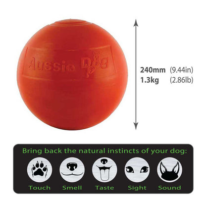 Aussie Dog Products 240mm Staffie Ball - Orange