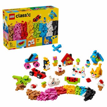 LEGO Classic Creative Colourful Bricks 11045 Building Toy, 820 Pieces, 14 Models