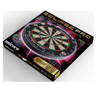 Unicorn Eclipse Pro Bristle Dartboard With 2 Sets Of Darts Self Healing Sisal