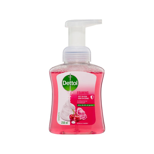 Dettol Foaming Hand Wash - Rose Cherry - 250ml - Antibacterial - Pink