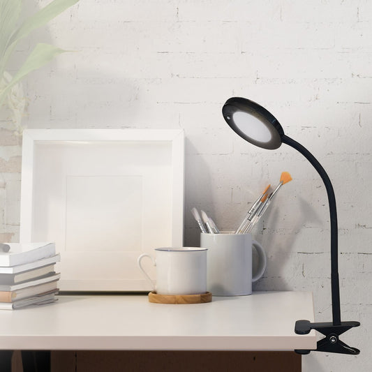 Verve Design 6W Dalton Desk Clamp Lamp - 120mm - Black - Flexible Gooseneck – view 2