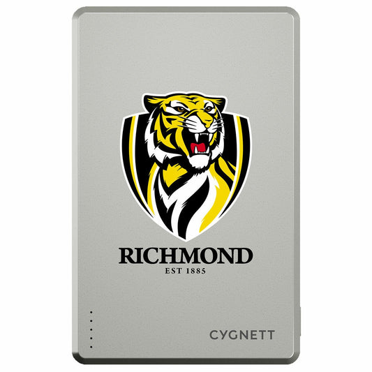 Cygnett 5K Slim Magnetic Power Bank Richmond Tigers AFL 15W Wireless CY5372PBCHE