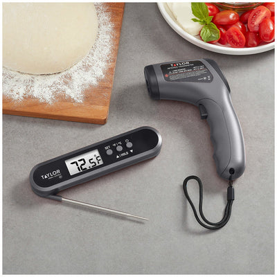 Taylor Digital Meat Thermometer 2 Piece Set Waterproof Folding Probe