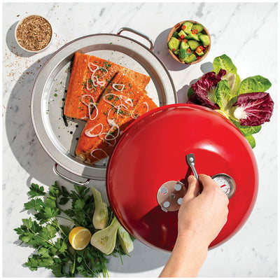 Nordic Ware Deluxe Kettle Smoker 5 Woodchip Flavours Aluminised Steel Stovetop