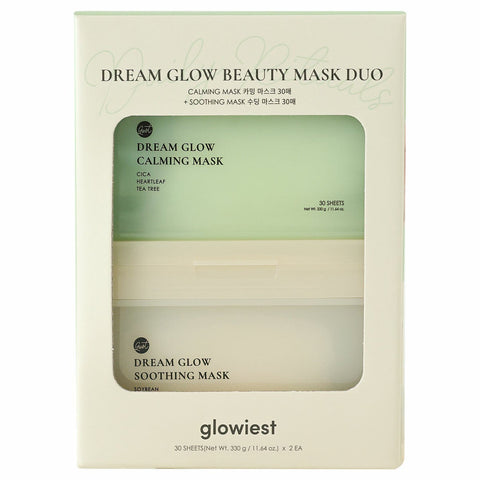 Glowiest Dream Glow Sheet Mask Duo Soothing and Calming 2 x 30 Pack