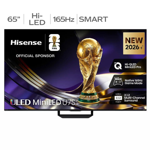 Hisense 65 Inch U7S Mini LED 4K Smart TV 165Hz Anti Reflection 65U7SAU