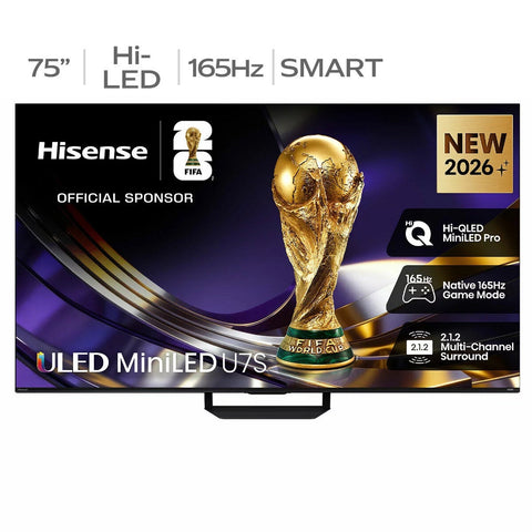 Hisense 75 Inch U7S Mini LED 4K Smart TV 165Hz Anti Reflection 75U7SAU
