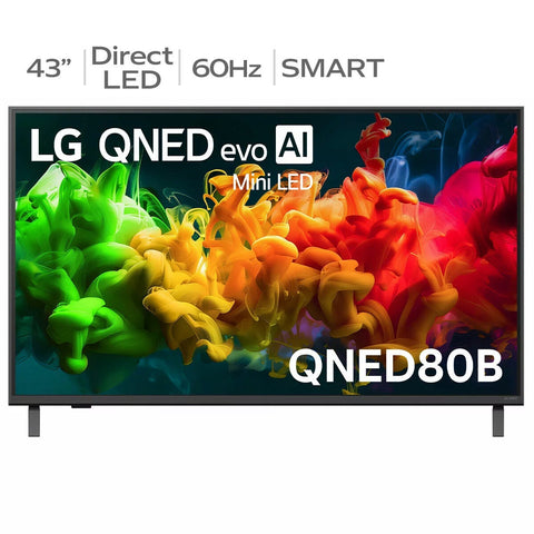 LG 43 Inch QNED80B Mini LED 4K Smart TV Dynamic QNED Colour 43QNED80BSA