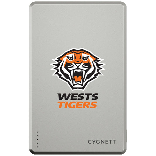 Cygnett NRL 5K Magnetic Power Bank Wests Tigers Wireless Charging CY5850PBCHE