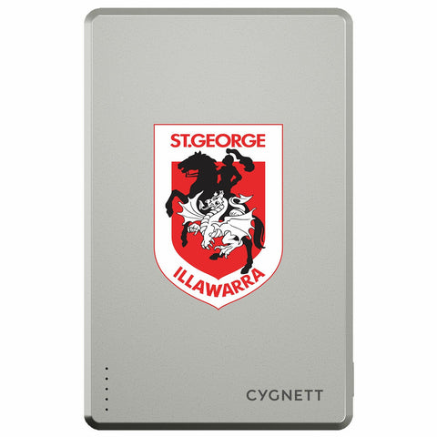 Cygnett NRL 5K Magnetic Power Bank St. George Illawarra Dragons Wireless CY5846PBCHE