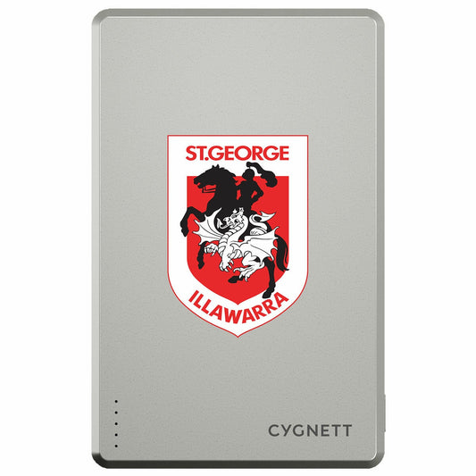Cygnett NRL 5K Magnetic Power Bank St. George Illawarra Dragons Wireless CY5846PBCHE