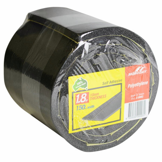 Moroday Adhesive Foam Roll 150 x 10mm x 1.8m Sound Dampening Insulation - Auzzistore