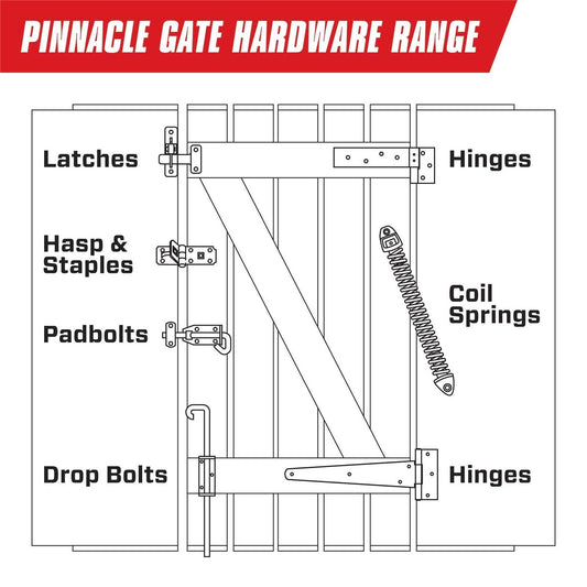 Pinnacle Gothic Ring Gate Latch Set - 175mm - Metal - Black Finish – view 2 - Auzzistore
