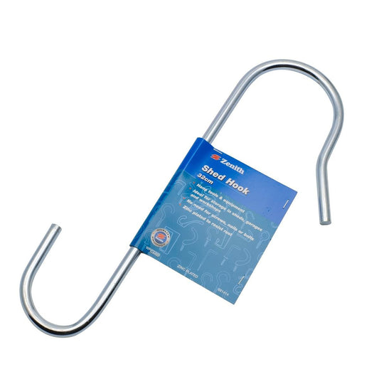 Zenith Shed Hook - 32cm Zinc Plated - Heavy Duty Steel - Corrosion Resistant