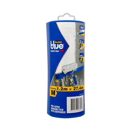 Scotchblue Pretaped Masking Film 2.7m x 17m Plastic Lightweight Protection – view 2 - Auzzistore