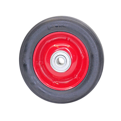 Easyroll 150mm Black Rubber Tyre - Red Metal Centre - 40kg Load Rating