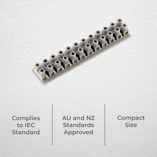 Deta 12 Terminal Connector Strip - 20A - Polypropylene - Compact Design – view 2