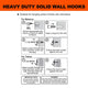 Everhang 20kg Heavy Duty Picture Hanging Hook 3 Pack Zinc Plated