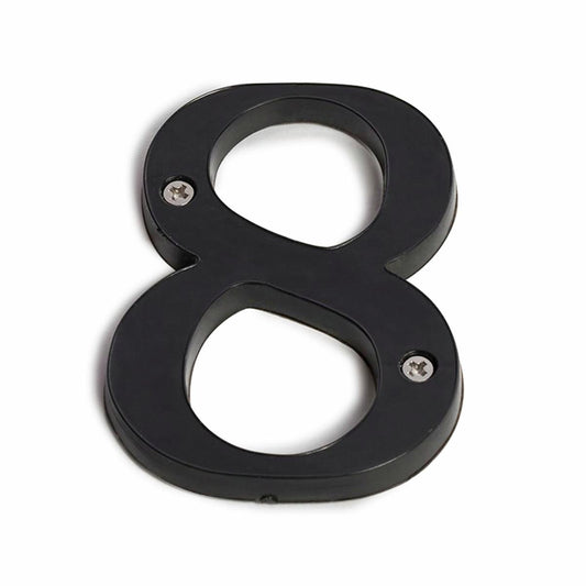 Sandleford House Number 8 - 85mm Black Plastic Numeral
