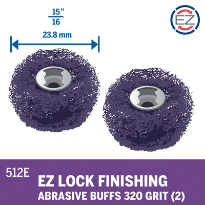 Dremel Finishing Abrasive Buffs 320 Grit 2 Pack Non-Woven Fast Change