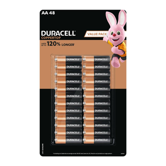 Duracell Coppertop AA - 48 Pack - Alkaline - Long Lasting Power