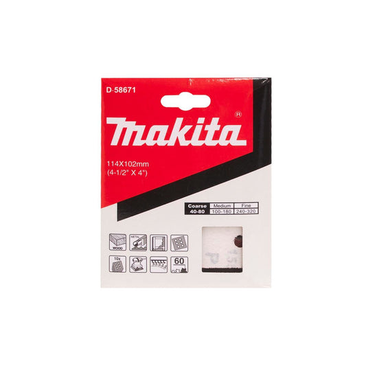 Makita P60 Wood Abrasive Sheet 60 Grit Aluminium Oxide 10 Pack - Auzzistore