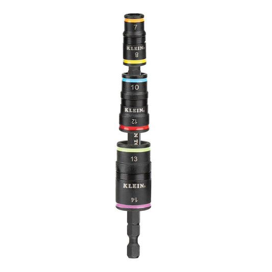 Klein 6 in 1 Impact Rated Flip Socket Set Metric - 7-14mm - Durable Steel Alloy - Auzzistore