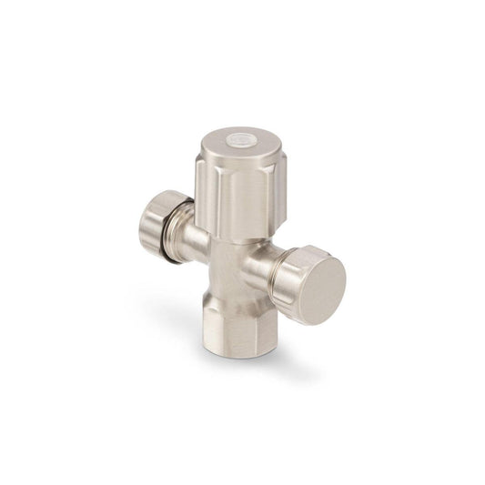 Brasshards 2 Way Cistern Tap 15mm x 15mm - Brushed Nickel - Lead Free - Durable - Auzzistore