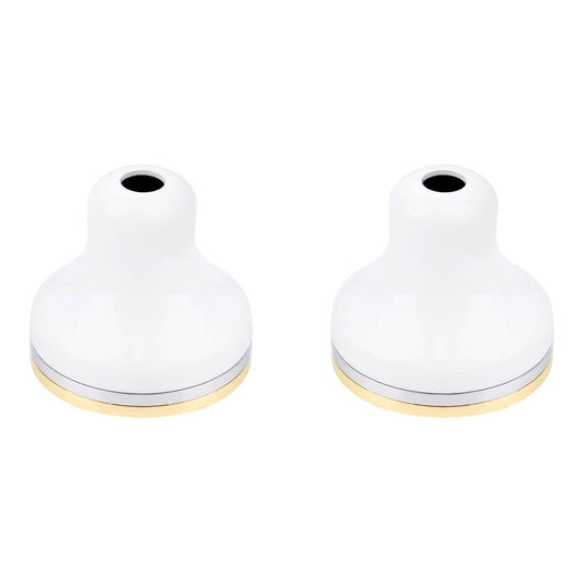 Shaw Mason Basin Flange - Pack of 2 - Brass - White Finish - Auzzistore