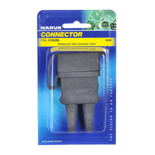 Narva Grey Weatherproof Load Cover - 50A Heavy Duty Connector - IP64 Rated - Dust & Water Resistant - 155mm x 30mm x 90mm – view 2
