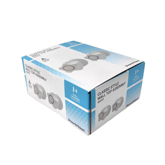 Shaw Mason Wall Top Assembly with Handles - 65mm x 105mm - White - Easy Install – view 2 - Auzzistore