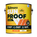 Taubmans 4L White Low Sheen Exterior Paint - UV Protection - Fast Drying