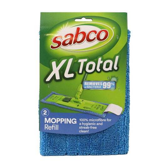 Sabco XL Total Mop Antibacterial Refill Wet Pad 157mm Microfiber Clean