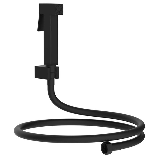 Evekare 1 2m Matte Black Square Bidet Spray with Holder - Independent Living