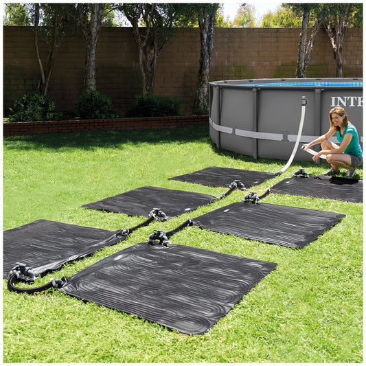 Intex Solar Heating Pool Mat for Above Ground Pools up to 30,280L, Raises Water Temp 3 to 5°C