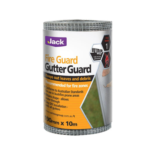 Jack Fire Guard Gutter Mesh - 190mm x 10m - Galvanised - Bushfire Rated - Auzzistore