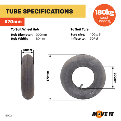 Move It 400 x 8 Replacement Inner Tube - Rubber - Easy Install - Durable