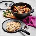 Tramontina Cast Iron Kadai And Tawa Set 3 Piece Pre-Seasoned