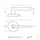 Gainsborough Avant Alba Satin Brass Passage Lever Set - 145mm x 64mm - QuickFix Installation