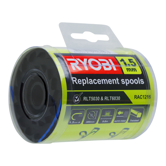 Ryobi Replacement Spools - 1.5mm - Twist Line - 3 Pack