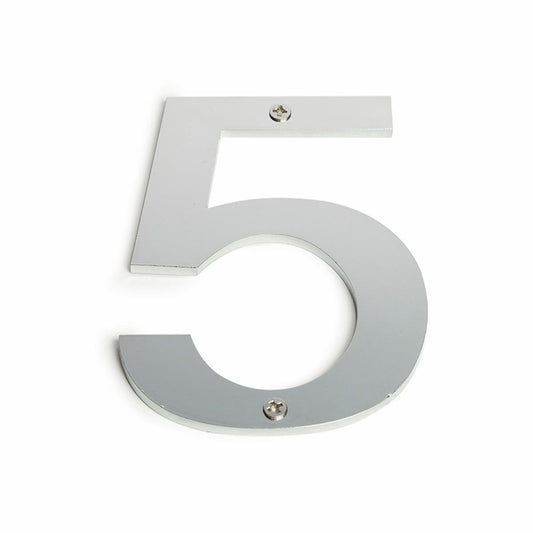 Sandleford Stainless Steel House Number 5 - 100mm - Brushed Finish