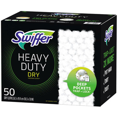 Swiffer Heavy Duty Dry Sweeping Cloths 50ct Carton 80332994