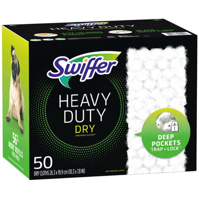 Swiffer Heavy Duty Dry Sweeping Cloths 50ct Carton 80332994