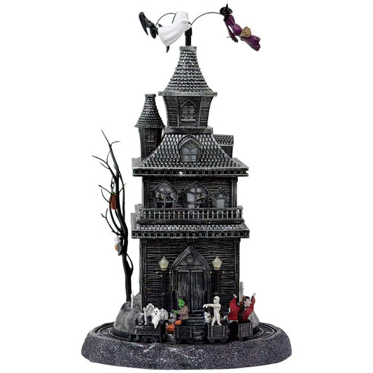 Animated Haunted Ghost House 445mm Tall with 6 Halloween Songs and LEDs