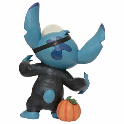 Disney Traditions Stitch Spooky Skeleton Figurine 438mm Glow In The Dark
