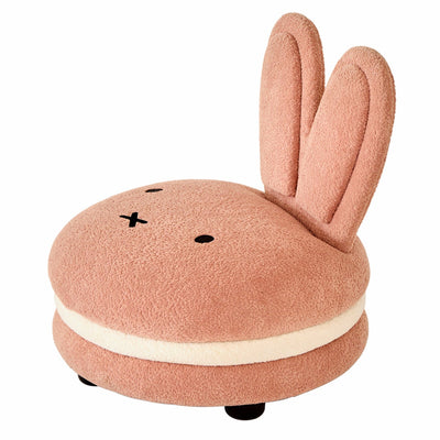 Aesthetik Kids Miffy Macaron Chair in Pink Boucle Fleece with Non-Slip Base and 80kg Capacity