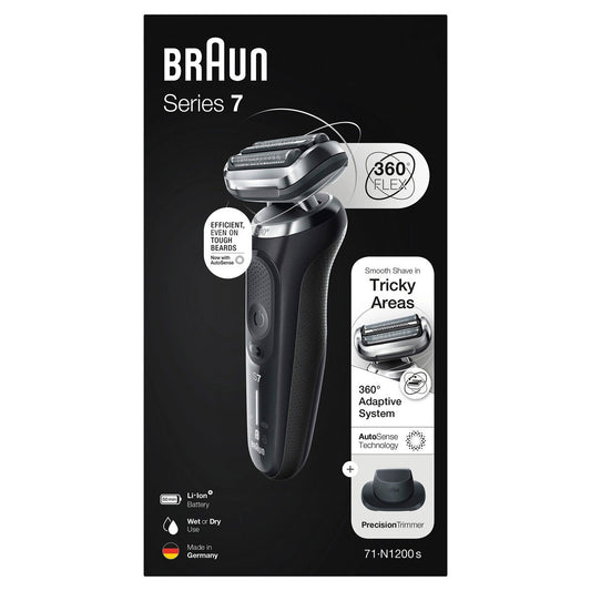 Braun Series 7 Wet and Dry Electric Shaver Waterproof Trimmer 71-N1200S-OH