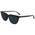 Calvin Klein Rectangular Sunglasses Womens 55mm Black Acetate Blue Lens CK24537S 001