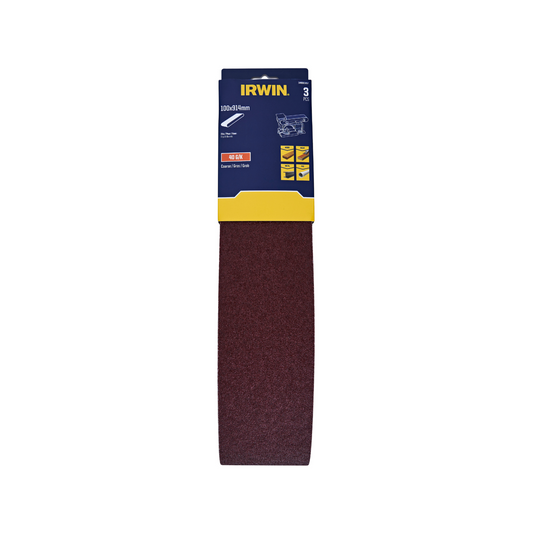 Irwin Sanding Belt 3 Pack - 100 x 914mm - 40 Grit - Aluminium Oxide - Wood & Metal - Auzzistore